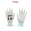 ถุงมือเคลือบ PU ปลายนิ้ว (PU Fingertip Coated Gloves) สีขาว