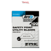 SPS-92 – Rounded Trapezoidal Safety Blades 92 Type (100 pcs/box) ใบมีดนิรภัยทรงสี่เหลี่ยมคางหมู ปลายมน รุ่น 92 – 100 ใบ/กล่อง