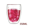 แก้วสองชั้น (Double wall coffee glass) ขนาด 350 ML ใส่น้ำร้อนเย็นได้