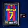 เสื้อ Barcelona Retro Signed by David Villa พร้อมข้อความพิเศษ เข้ากรอบ