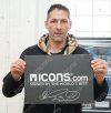 โปสเตอร์ Iconic Photos in Football "Milan Derby" Signed By Materazzi เข้ากรอบ พร้อมลายเซ็นสด