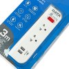 ปลั๊กรางไฟ 2 ช่อง 1 สวิตซ์ 2USB 3 เมตร DATA รุ่น WL128I