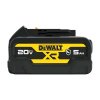 แบตเตอรี่ DEWALT Lithium-Ion 20V Max 5.0Ah (มีเคสยาง) รุ่น DCB184G-B1