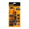 ไขควงด้ามฟรีหัวแม่เหล็ก 8 นิ้ว พร้อมบิต 10 ชิ้น DEWALT รุ่น DWHT66567