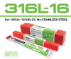 ลวดเชื่อมไฟฟ้าสแตนเลส YAWATA 316L-16  AWS A 5.4 : E316L-16,  JIS Z 3221 : ES316L-16, DIN 8556 : E 19 12 2 LR 26