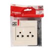 เต้ารับ HACO 3 ขั้ว 2 ช่อง 16A 250V รุ่น M3N-E20