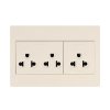 เต้ารับ HACO 3 ขั้ว 3 ช่อง 16A 250V รุ่น M4N-E30