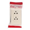เต้ารับ HACO 3 ขา 2 ช่อง พร้อมแผงหน้ากาก รุ่น IC-E20