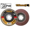 กระดาษทรายซ้อนหลังแข็ง INGCO 4 นิ้ว เบอร์ #40 รุ่น FD1001