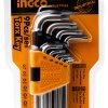 ประแจแอลหัวจีบ (TORX) 9 ชิ้น ยาวพิเศษ INGCO รุ่น HHK13092