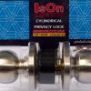 ลูกบิดจานใหญ่ห้องน้ำ สเตนเลส ISON รุ่น 8013-SS-BK