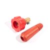 ข้อต่อเกลียวสายเชื่อม JASIC ติดสาย (10-200A) สีแดง