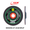 แผ่นเจียรเหล็กอ่อนตัว KKM AC60BFL27 100x3x16 (4")