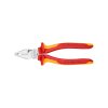 คีมอเนกประสงค์แรงสูงเคลือบโครม ด้าม KNIPEX VDE รุ่น 02 06 180 (มีขนาด 180/200/225 มม.)