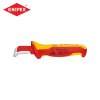 มีดปอกสายไฟพร้อมใบรองมีด ด้ามกันไฟ KNIPEX รุ่น 98 55