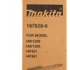 แปรงทำความสะอาด MAKITA รุ่น MP197828-6 (ใช้กับ DHW080/HW1200/HW1300)