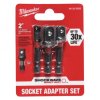 ชุดอะแดปเตอร์หัวบล็อก MILWAUKEE 1/4", 3/8", 1/2" แกนหกเหลี่ยม รุ่น 48-32-5033