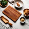 LARGE CUTTING BOARD WITH CARVED SIDE HANDLES