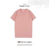 เสื้อยืดคอกลมสีพื้น Unisex สีชมพูหม่น