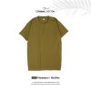 เสื้อยืดคอกลมสีพื้น Unisex สีเขียวไพร