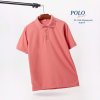 เสื้อโปโลคอปกแขนสั้น สีชมพูกะปิ