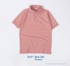 เสื้อโปโลคอปกแขนสั้น สีชมพูหม่น