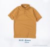 เสื้อโปโลคอปกแขนสั้น สีน้ำตาล