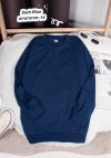 เสื้อยืดคอกลมสีพื้นแขนยาว แขนจั๊ม Unisex สีเทาอากาศ