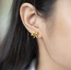 Ta-Pian rich gold stud earrings