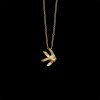 Ta-Pian Fish Necklace size S Silver 99.9 RICH GOLD 18k Gold Plated Silver