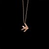 Ta-Pian Fish Necklace size S Silver 99.9 ROSE GOLD 18k Gold Plated Silver