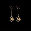 Ta-Pian Fish Dangle Earrings size S Silver 99.9 RICH GOLD 18k Gold Plated Silver