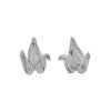 The Origami Crane silver 99.9 Stud Earrings