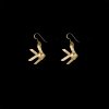 Ta-Pian Fish Earrings size M Silver 99.9 RICH GOLD 18k Gold Plated Silver