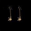 Ta-Pian Fish Dangle Earrings size S Silver 99.9 RICH GOLD 18k Gold Plated Silver