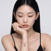 สร้อยข้อมือเงินแท้บริสุทธิ์ 99.99% ชุบทองสี Rose Gold ไซส์ M (Size M) งานแฮนด์คราฟต์ดีไซน์ยูนีคจากแบรนด์ Shannta สวมใส่สบาย ผิวสัมผัสหรูหราทันสมัย