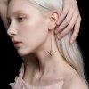 Origami Crane Dangle Earrings Silver 99.9 ROSE GOLD 18k Gold Plated Silver