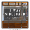 ฉากกั้นห้องพร้อมที่แขวนทีวี | 2 Way sideboard