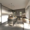 ครัวสแตนเลส ดีไซน์ตัว U ขนาดใหญ่ | Stainless Kitchen