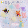 AHM 01-09 Mold Set / 9 pieces free 1 Expansion Parts Mold A / Anime hanger for mobile case / Pokemold / Silicone Mold