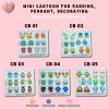 CB 01-05 Mini Cartoon For Earring, Pendant, Decorating / UV Print on Acrylic / Free earring part