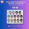 CB 06-07 Mini Cartoon For Earring, Pendant, Decorating / UV Print on Acrylic / Free earring part