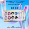 CB 08-09 Mini Cartoon For Earring, Pendant, Decorating / Tiny Kpop / UV Print on Acrylic / Free earring part