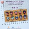 CB 11-14 Mini Cartoon For Earring, Pendant, Decorating / Tiny Kpop / UV Print on Acrylic / Free earring part