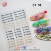 CP 01–04 Special Message Sheet for Decoration / UV printed & Matt Coating on a clear plastic sheet