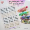 Positive Words in a Clear Plastic Sheet for Resin Art Decoration A6