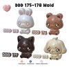 DDD 175-178 Punfun Animal Mold / 3D Mold / Epoxy Resin, Chocolate, fondant, Jelly,