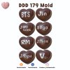 DDD 179 BTS Heart Name Mold / K-POP / Silicone Mold / High-relief / Epoxy Resin, Chocolate, fondant, Jelly Mold
