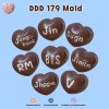 DDD 179 BTS Heart Name Mold / K-POP / Silicone Mold / High-relief / Epoxy Resin, Chocolate, fondant, Jelly Mold