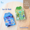 Ear 66 Omamori with Bow Clear Mold / Thickness 5+2 mm / Earring Mold / UV Resin Mold / Clear Silicone Mold